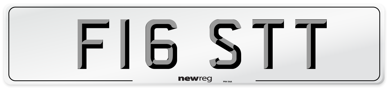 F16 STT Number Plate from New Reg